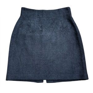 ST. John by Marie Gray Skirt Women 6 Boucle Black Knit Pencil Modest Minimalist